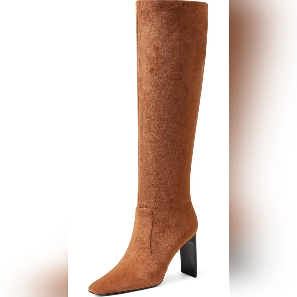 Elegant Brown Knee-High Boots Casual Dressy Party Size 9.5
